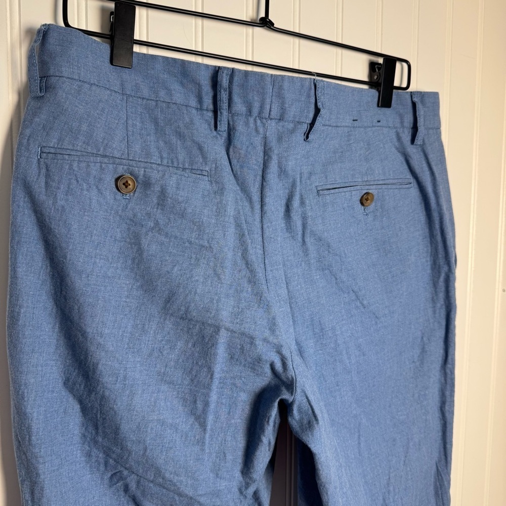 J by J. Crew Tapered Men's Blue Chino Dress Pants 100% Cotton Size 32x32 - Picture 6 of 11